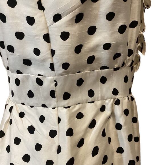 Kate Spade 100% Silk Natalia Polka Dot Dress sleeveless Ruffled collar 6 - Picture 10 of 15